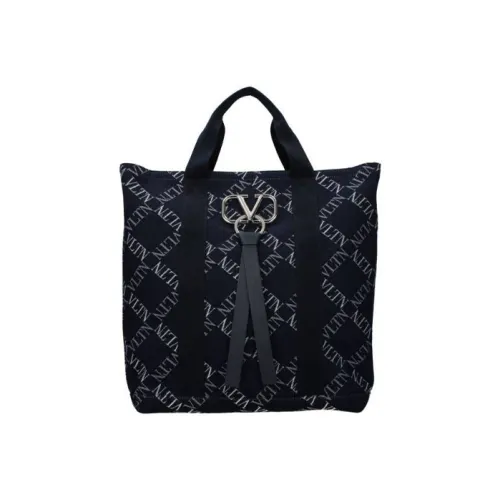 Valentino Ткань Тоут Сумка Сумка для покупок Сумка Обычная Женская Черная