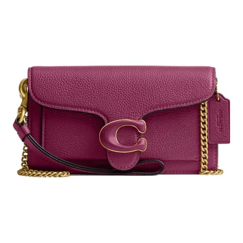 COACH Tabby Коровья кожа Запястье Сумка Сумка через плечо Маленькая Женская Темно-сливовый