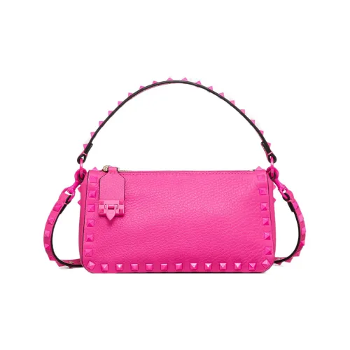 Valentino Rockstud с рельефом телячья кожа портативная сумка через плечо маленькая женская розовая