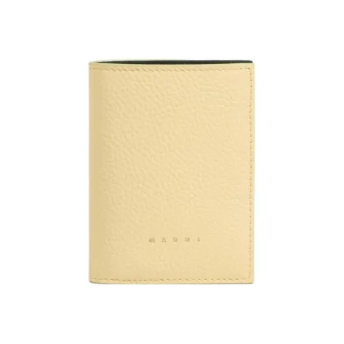 MARNI Venice Телячья кожа Кошелек Стандартный Женский Светло-желтый