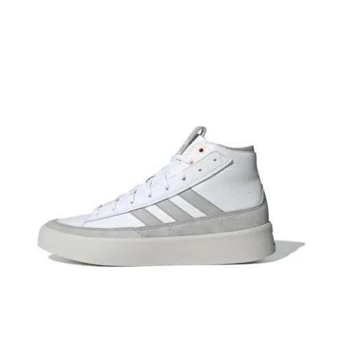 Adidas Znsored HI Slip Resistant Shock Absorbers MID Топ Скейтборд Кроссовки Unisex Белый Серый