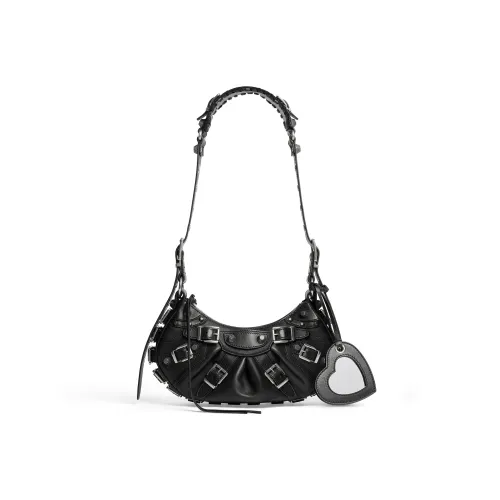 Balenciaga Le Cagole Гладкая Телячья Кожа Сумка через плечо Мини Женская Черная