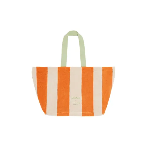 Maison Kitsune Органический хлопок BEACH BAG Сумка на одно плечо Унисекс Апельсин