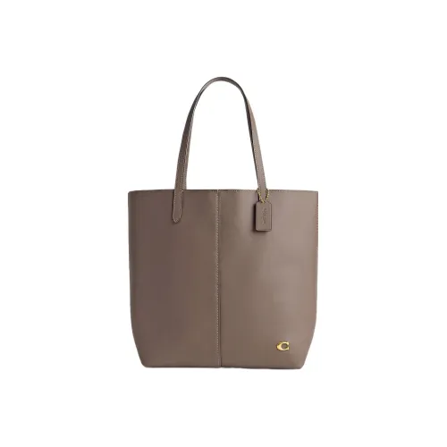 COACH Кочевник Кожа Тоут Сумка Сумка для покупок Кожа Сумки Сумки через плечо Стандартные Женские Умбра