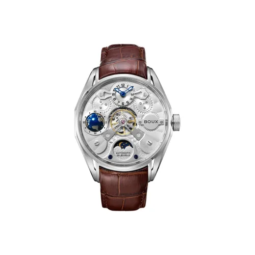 BOUX Автоматический механический механизм Мужские часы 45мм*45мм*12мм Белый
