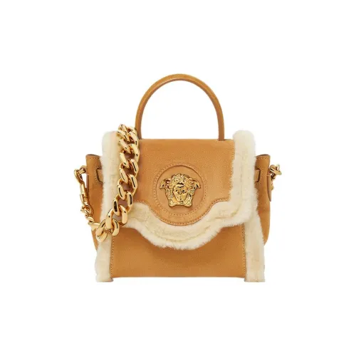 VERSACE La Medusa Корова кожа овечья кожа сумка через плечо маленькая сумка женская коричневый