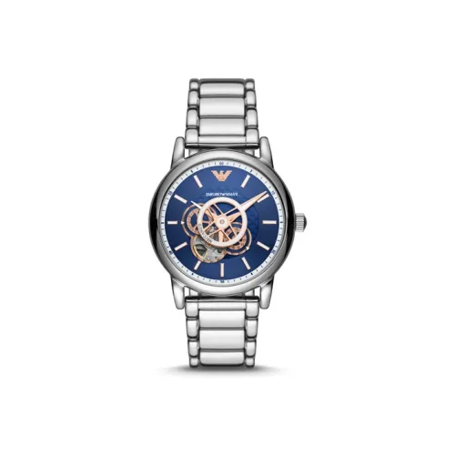 EMPORIO ARMANI Механические Мужские Часы 43 мм Синий