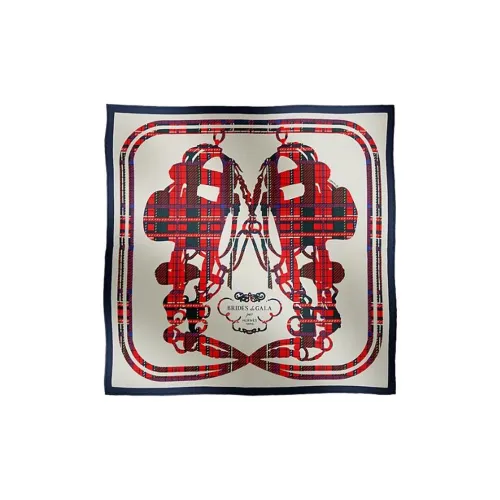 HERMES Brides de Gala Шелковые Шарфы Унисекс Красный