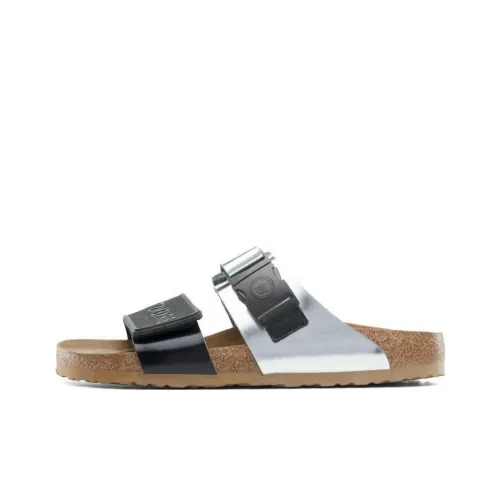 Birkenstock Rotterdamro Слипоны Унисекс Черный Серебряный