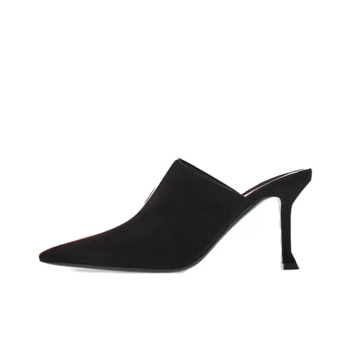 Ferragamo Резина Подошва Нет Особенный Эффект Домашние Тапочки Женские Черный