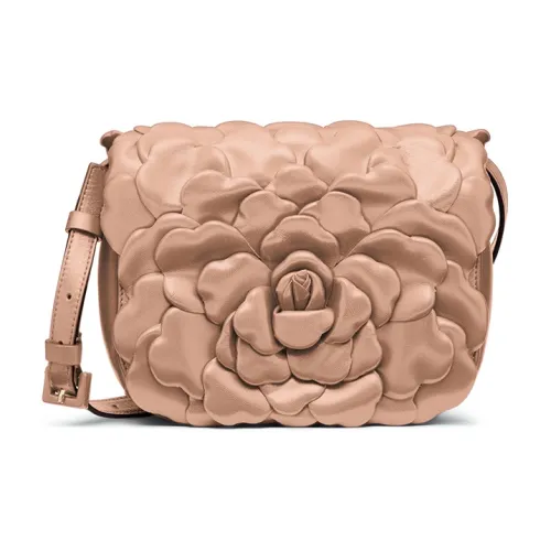 Valentino Atelier Sheepskin Leather Messenger Bag Shoulder Bag Handbag Women's Nude Pink