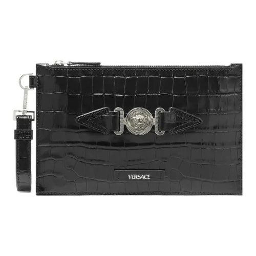 VERSACE MEDUSA BIGGIE серия Клатч из коровьей кожи Маленький Мужской Черный