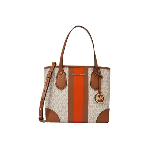 MICHAEL KORS ЭВА Коровья кожа Тоут Сумка Сумка для покупок Сумка Экстра Маленькая Женская Апельсин Ванильный Белый