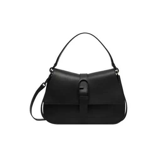 Furla Телячья кожа Сумка через плечо Сумка среднего размера Женская Черная