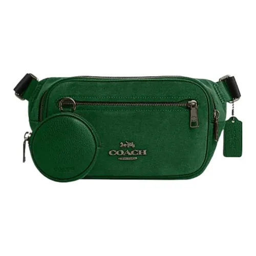 COACH Elias Коровья кожа кожаная сумка через плечо сумка через плечо поясная сумка маленькая мужская зеленая