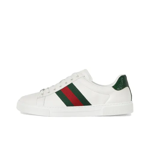 GUCCI Ace Low Топ Скейтборд Кроссовки Мужские Белые