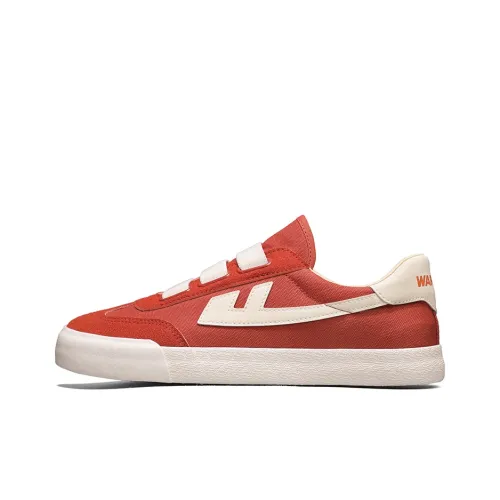 Warrior Slip Resistant Abrasion Resistant Легкий Низкий Топ Кеды Унисекс Ржаво-красный Бежевый