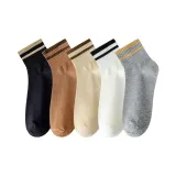 5 пар (Черный + Коричневый + Хаки + Белый + Черный с полосками + Серый)