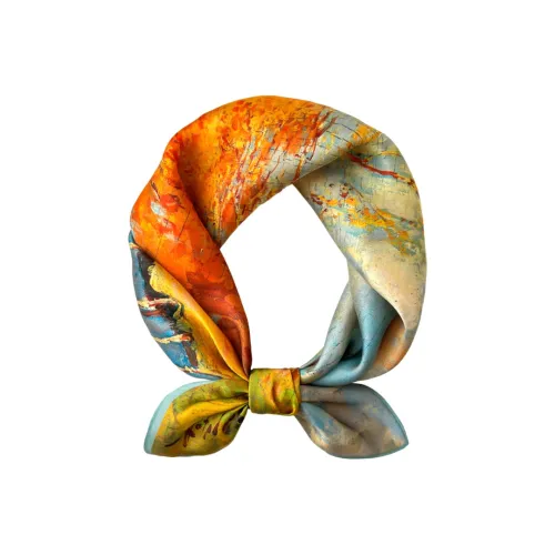 Youyoulan Шелковый шарф Волосы Полоска Лента Женские