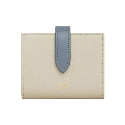 CELINE Телячья кожа Кошелек Маленький Женский Экрю