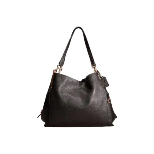 COACH DALTON Pebble Кожа Тоут Сумка Сумка для покупок Сумка Сумка через плечо Большая Женская Черная