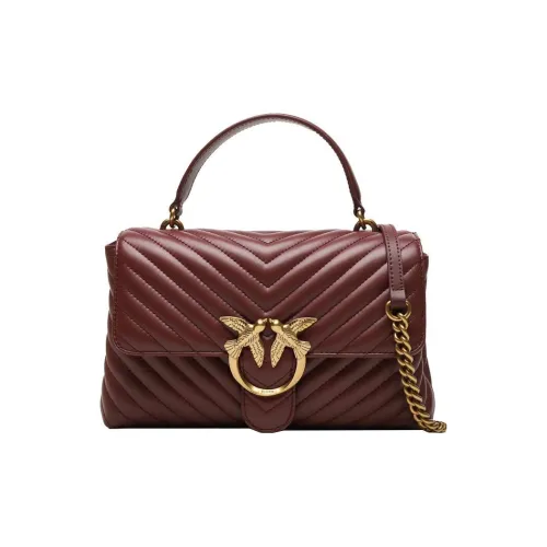 PINKO Puff Коровья кожа Сумка через плечо Сумка Женская Бургунди