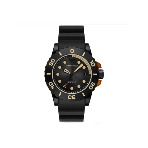 EMPORIO ARMANI Мужские часы Кварцевый механизм 46 мм Черный циферблат