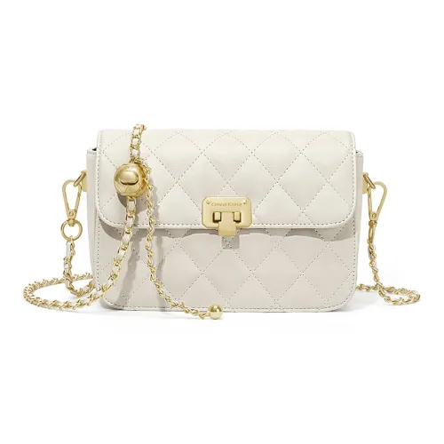 Simvay Clos Коровья кожа с синтетической кожей сумка с цепочкой сумка через плечо маленькая женская экрю черная