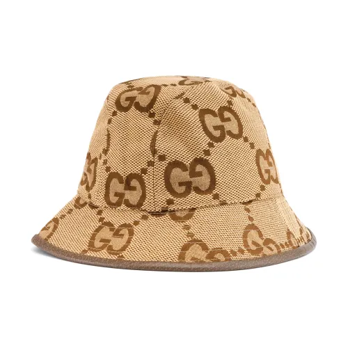 GUCCI Вязаные соломенные шляпы Женские Коричневый