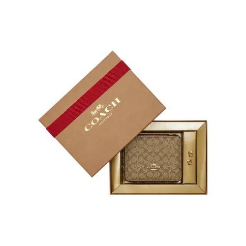 COACH Ювелирные украшения Bo Холст с покрытием и гладкая кожа Набор в подарочную коробку Мини Женский Коричневый
