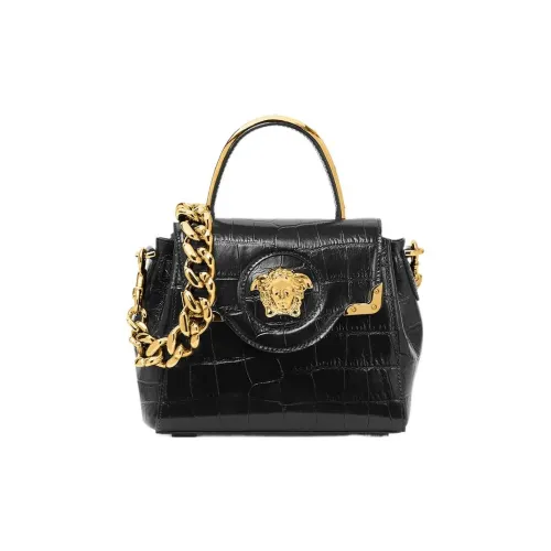 VERSACE La Medusa Сумка через плечо из коровьей кожи маленькая сумка женская черная