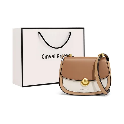 CinvaiKrose Сумка через плечо из коровьей кожи с синтетической кожей маленькая женская кремово-абрикосовая зеленая