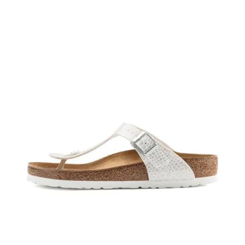 Birkenstock Шлепанцы Женские Белые Узкая Версия