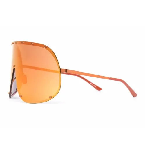 RICK OWENS совместный бренд RO Металл Нерегулярная форма Солнцезащитные очки Мужской Апельсин