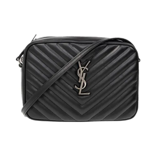 SAINT LAURENT LOU Телячья кожа Camera Сумка Сумка через плечо Сумка на плечо Стандартная Женская Черная