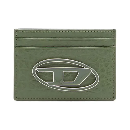 DIESEL Коровья кожа Держатель для карт Стандартный Мужской Черный Зеленый