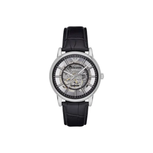 EMPORIO ARMANI Механические Мужские Часы 43 мм Серебряные