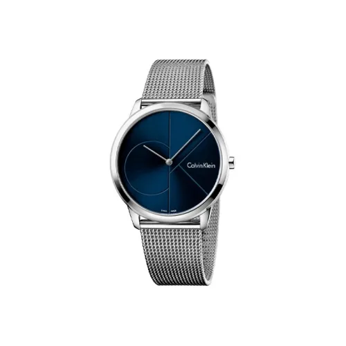 CK Calvin Klein Мужские часы Кварцевый механизм ремешок из нержавеющей стали 40 мм синий циферблат модель K3M2112N