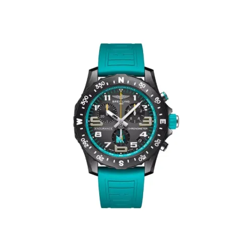 Breitling Кварцевый механизм Мужские часы Часы 44 мм Серый циферблат Breitlight® Корпус Часы Резиновый ремешок