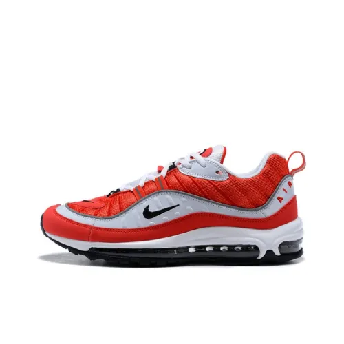 Nike Air Max 98 Low Беговые кроссовки Мужские Красные Серые