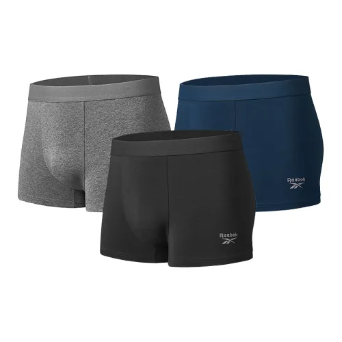 Reebok совместный бренд Черный/Синий/Средний Фотиния Серый Мужские боксер-шорты