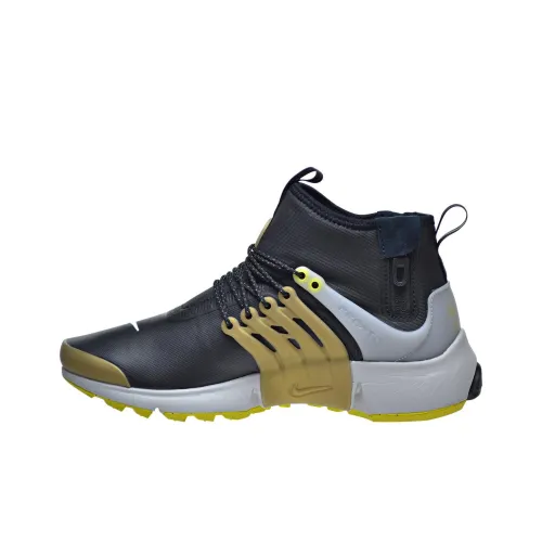 Nike Air Presto MID Utility Амортизация MID Топ Кэжуал Мужской Черный Желтый