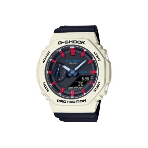 CASIO Liquid Crystal Analog Dual Display Series SHOCK Кварцевый механизм Смольный ремешок Часы