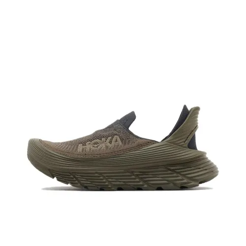 HOKA ONE ONE Restore Беговые кроссовки Низкий топ Темно-оливковый Унисекс