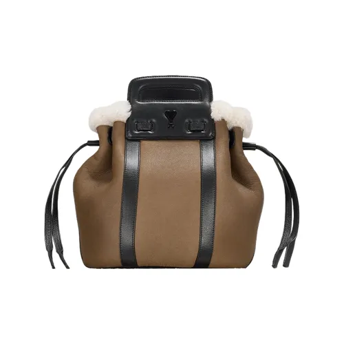 AMIPARIS Shearling Leather Insert Bag Small Men's Brown