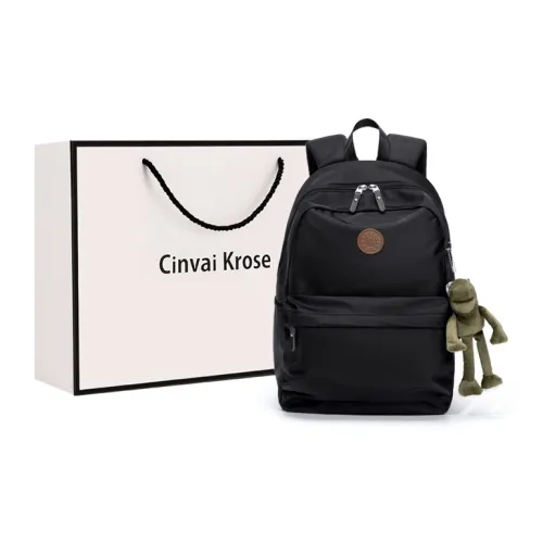 CinvaiKrose Ткань с синтетической кожей рюкзак большой унисекс шалфейный черный