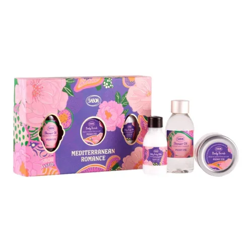 SABON Сладкий Пион And Сухая Хурма Подарочный набор Банные Масло 100 мл + Скраб 60 г + Гель 50 мл
