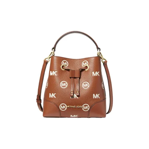 MICHAEL KORS Mercer Кожа Ведрообразная Сумка Сумка через плечо Сумка через плечо Маленькая Женская Коричневая