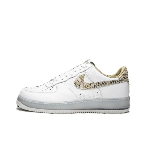 Nike Air Force 1 Slip Resistant Abrasion Resistant Low Топ Скейтборд Кроссовки Унисекс Белый Золото