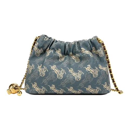 Jacoponnus Коровья кожа Сумка через плечо Маленькая Женская Кофейная Carriage Синяя